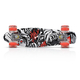 Skateboard copii SKULL LED, 22 inch, Byox, Alb-Negru