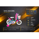 Bicicleta Copii DHS Unicorn - 12 Inch, Albastru/Roz