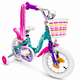 Bicicleta Copii DHS Unicorn - 12 Inch, Albastru/Roz